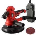 Ponceuse circulaire murale 900w - mur et plafond - 6 disques abrasifs 180mm - 5 vitesses - eclairage ...