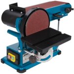 Ponceuse stationnaire  bande et  disque - silverline - 390 mm - 350 w - bleu - electrique