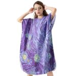 Poncho de bain - microfibre - bleu - mixte - serviette à changement - multisport - respirant Poncho de bain - microfibre - bleu - mixte - serviette à changement - multisport - respirant