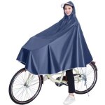 Poncho pluie impermable avec capuche pour homme et femme - polyester haute densit - bleu fonc