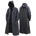 Ponchos de pluie portables - amoune - impermable homme  manches longues - noir - randonne