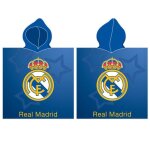 Poncho serviette microfibre real madrid - enfant - mixte - blanc - 110 cm x 55 cm - microfibre