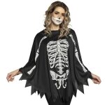Poncho squelette adulte - squelette Poncho squelette adulte - squelette