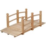 Relax4life pont de jardin 50x67x55cm en sapin carbonis pont dtang dcoration de jardin avec garde - ...