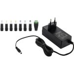 Poppstar - adaptateur secteur universel ac dc chargeur pour pc portable de 12v 3a avec 8 embouts