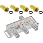 Répartiteur coupleur dantenne - poppstar - 3 sorties - fiche f incluse - 100db - 5 - 2450 mhz Répartiteur coupleur dantenne - poppstar - 3 sorties - fiche f incluse - 100db - 5 - 2450 mhz