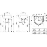 Colonne lavabo ulysse blanc - porcher - colonne lavabo - rectangulaire - porcelaine