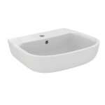 Porcher kheops lavabo monotrou en porcelaine vitrifie avec trop - plein 600 x 190 x 460 mm blanc (p098401) ...