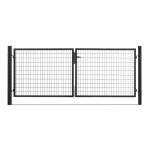 Portail grillag� acier galvanis� l 3m noir h 1m20