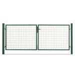 Portail grillag� acier galvanis� l 3m vert h 1m70