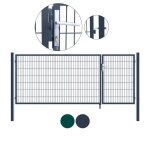 Portail de jardin home deluxe aditus >taille: 100 x 350 cm - couleur: anthracite