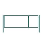 Portail de jardin home deluxe aditus >taille: 120 x 350 cm - couleur: vert
