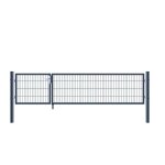 Portail de jardin home deluxe aditus - taille: 80 x 350 cm - couleur: anthracite