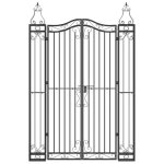 Portail de jardin - salutuya - tj1986 - fer forg - noir - 180 cm de hauteur