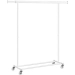 Portant amovible - songmics - tringle extensible - charge lourde 100 kg - blanc classique