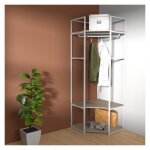 Portant v�tements dangle june en bois et m�tal 70x200cm