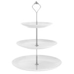Portant por gateau presentoir en porcelaine 3 �tages etagere