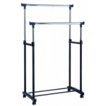 Portant pour v�tements double coloris noir 90 x 795 x 43 cm