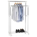 Portant � v�tements grosso penderie double sur roulettes vestiaire mobile barres de hauteur r�glable ...