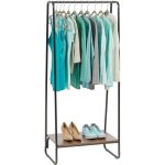 Iris ohyama portant v�tement penderie dressing porte - manteau pi - b1 noir l40 x p64 x h150 cm