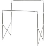 Iris ohyama portant � v�tement 2 �tag�res 20 kgs ajustable int�rieur / ext�rieur smh - 150r blanc l66 ...