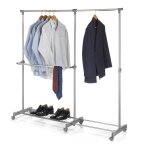 Portant � v�tements london penderie sur roulettes rangement vestiaire mobile hauteur et longueur r�glables ...