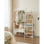 Songmics portant � v�tement penderie � v�tements 5 �tag�res de rangement structure en m�tal 40 x 1017 ...