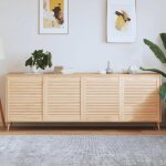 Vidaxl portes  persiennes 4 pcs bois de pin massif 69x594 cm