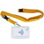 Porte - badge couleur motif moutarde color pop - pvc - cordon de scurit avec dtache - rapide - france ...