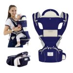 Porte bébé multifonctionnel ergonomique physiologique avec siège à hanche multi - poches pour bébé de ... Porte bébé multifonctionnel ergonomique physiologique avec siège à hanche multi - poches pour bébé de ...