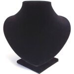 Porte bijoux buste porte collier et chaine velours 14 cm noir 14 x 18 x 16 Porte bijoux buste porte collier et chaine velours 14 cm noir 14 x 18 x 16