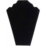 Porte bijoux buste presentoir colliers pliant en velours 22 cm noir 22 x 15 Porte bijoux buste presentoir colliers pliant en velours 22 cm noir 22 x 15