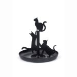Porte - bijoux - kikkerland - chats noir - synthtique - adulte - femme
