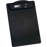 Porte - bloc avec calculatrice - maul - a4 - plastique - noir