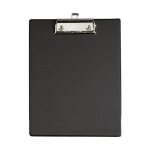 Porte - bloc carton plastifi� a5 noir maul - pince plate nickel�e film coll� anti - gondolage