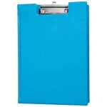 Porte - bloc  rabat en carton plastifi a4 - maul - bleu
