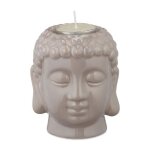 Relaxdays porte - bougie pour bougie chauffe - plat tte de bouddha dcoration feng shui salon et salle ...