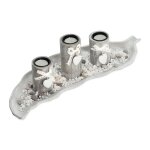 Relaxdays porte - bougies lot avec plateau et pierres 505 cm dco table salon style maison de campagne ...