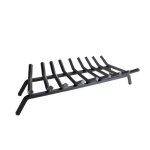 Porte bches grille - sannover - acier forg - rsistant jusqu 800c - espace surlev 11 cm - forme ...