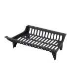 Porte bches - sannover - grille en fonte - noir - durable - rsistant aux hautes tempratures