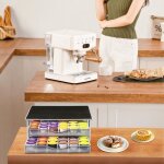 Porte - caf� homewell - distributeur de capsules caf� � double couche - noir