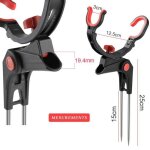 Porte - canne  pche - salutuya - support en acier inoxydable - pliable - 360 - universel