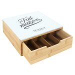 Porte capsule en bois et verre 30x30 cm brooklyn marron et blanc Porte capsule en bois et verre 30x30 cm brooklyn marron et blanc