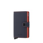 Porte - cartes - secrid - miniwallet - bleu orange - aluminium - cuir - 10. 2x6. 5x2 cm