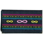 Porte chequier en cuir noir pour femme infini