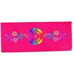 Porte chquier long portefeuille porte carte en cuir fushia motif cercle