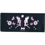 Porte chquier long portefeuille noir porte carte motif fee personnalise avec prenom