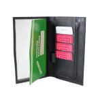 Porte ch�quier unisexe en cuir r�f 4274 noir (2 coul. disp. )