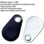 Porte cl anti perte localisation gps compatible android et iphone couleur noir.