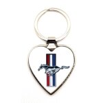Porte - cl�s lovely en m�tal argent� - mustang old